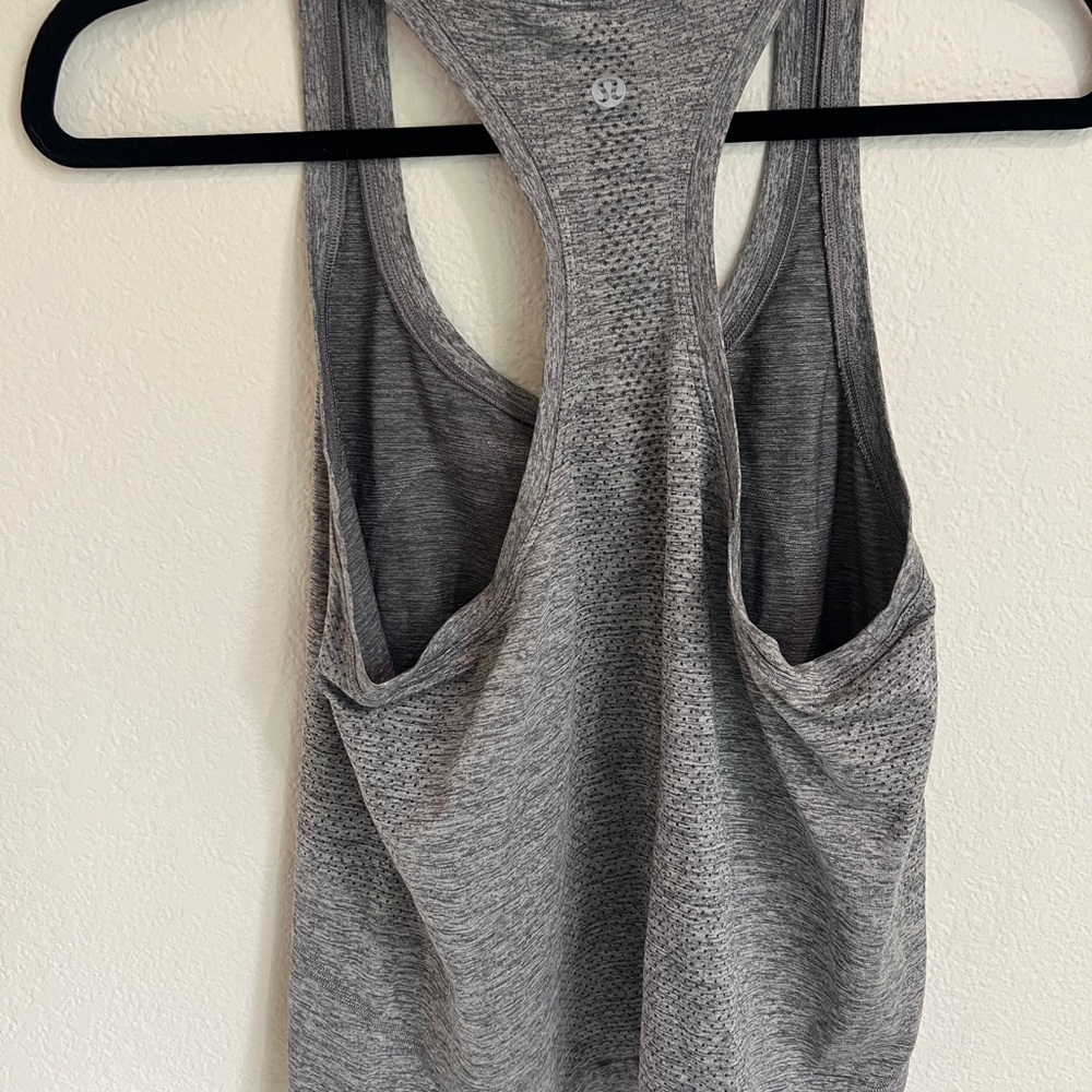 Gray Racerback Tank Top - Picture 3 of 4